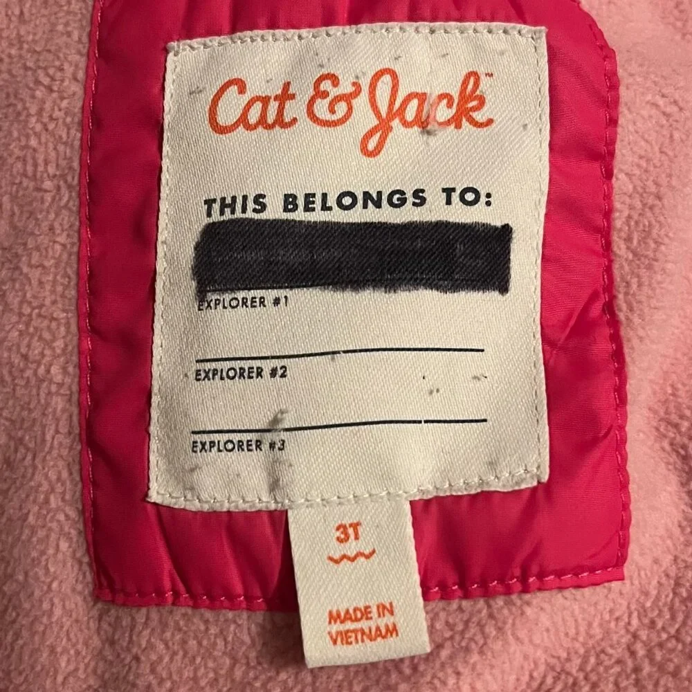 Cat & Jack Girls Puffer Jacket(s), Pink, Size 3T - Picture 4 of 6